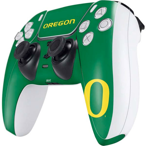 University of Oregon Yellow O on Green PS5 Controller Skin
